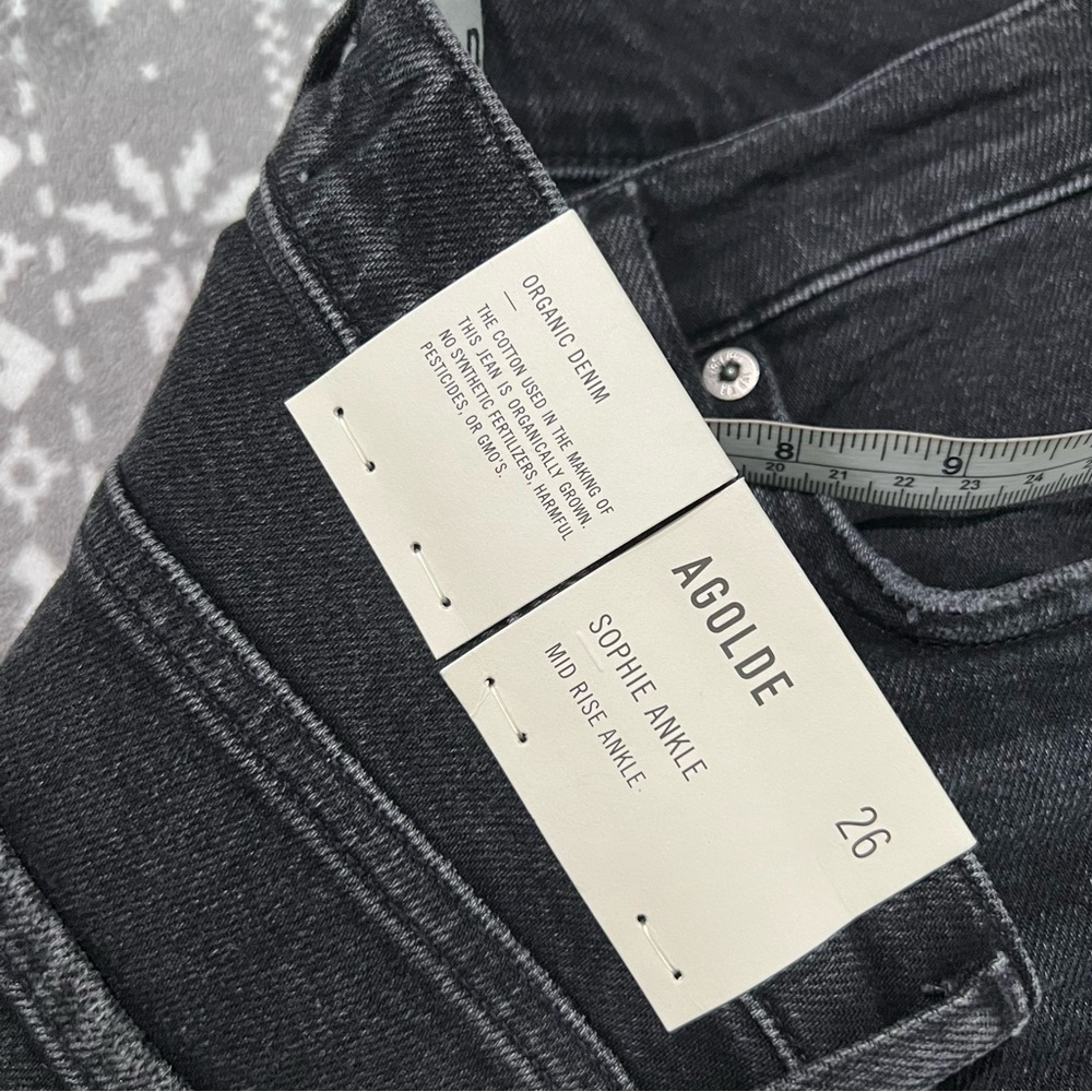 NWT AGOLDE Sophie Mid Rise Distressed Ankle Skinny Jeans Trademark 26‎ - Picture 7 of 12